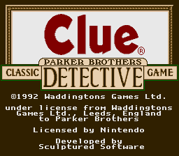 Clue (USA) Title Screen